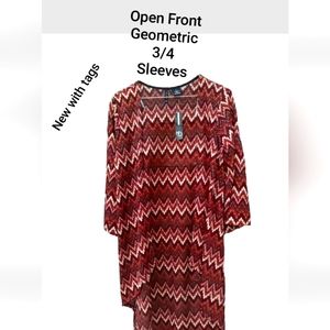 New Directions NWT Open Front Topper Sleeved Cape Women's Sz. Small 3/4 Sleeve